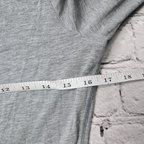 Lululemon Gray Side Cinch Long Sleeve Round Neck Pima Cotton Tshirt Size 8 - Picture 9 of 10